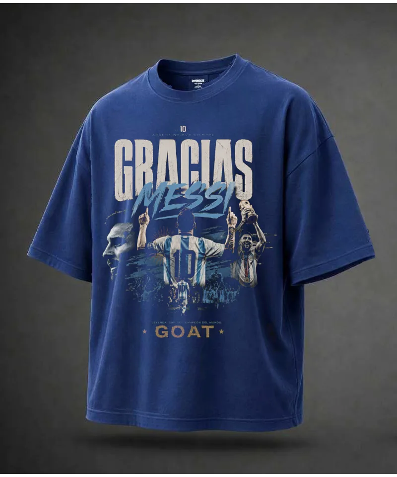 Remera Messi GOAT Edition hombre celeste Argentina