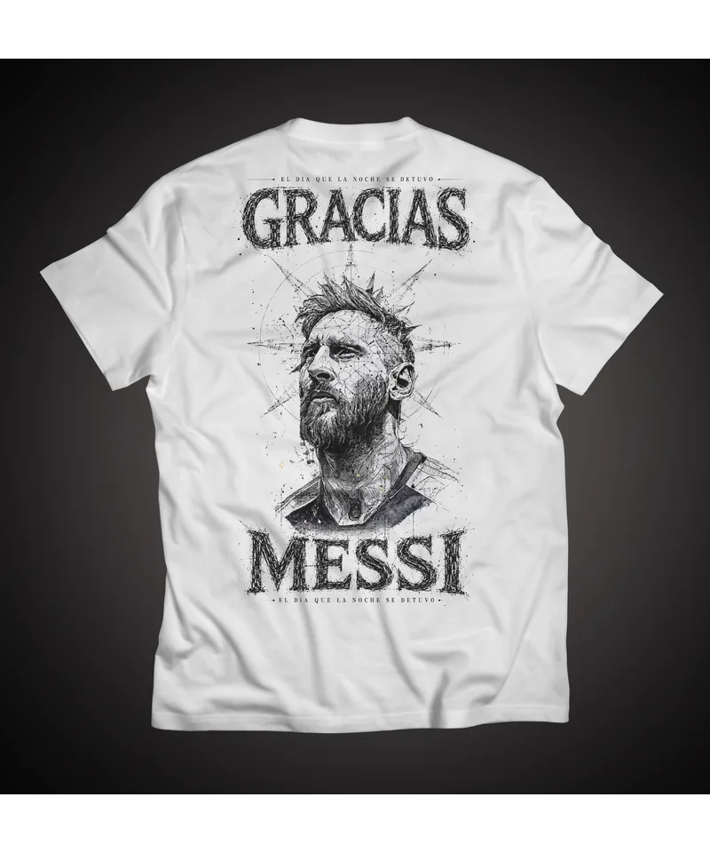 Remera Messi Qatar 2022 Campeón del Mundo hombre — vista trasera