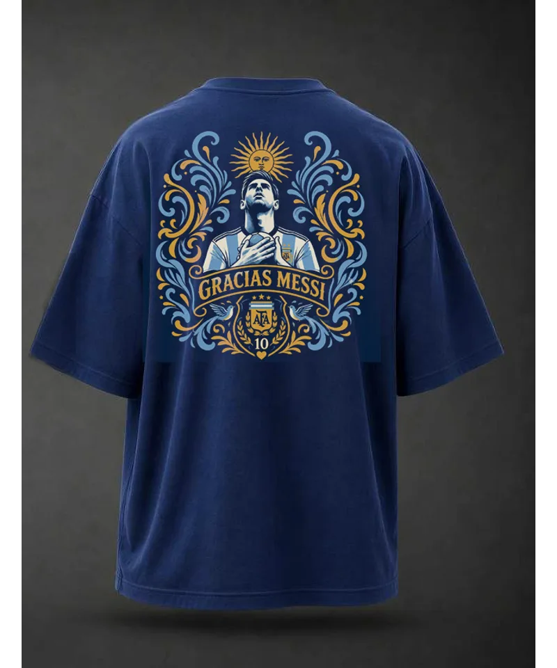 Remera Messi Copa América 2024 La Porteña hombre Argentina — vista trasera